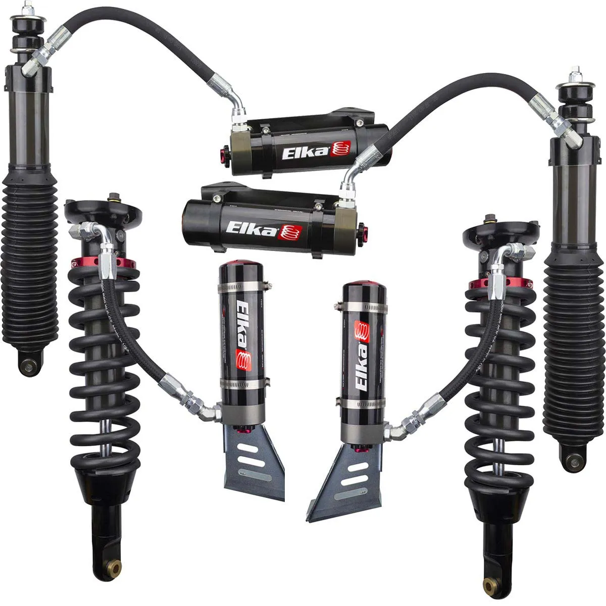 07-14 FJ Cruiser Elka 2.5 DC RESERVOIR FRONT & REAR SHOCKS KIT 90013