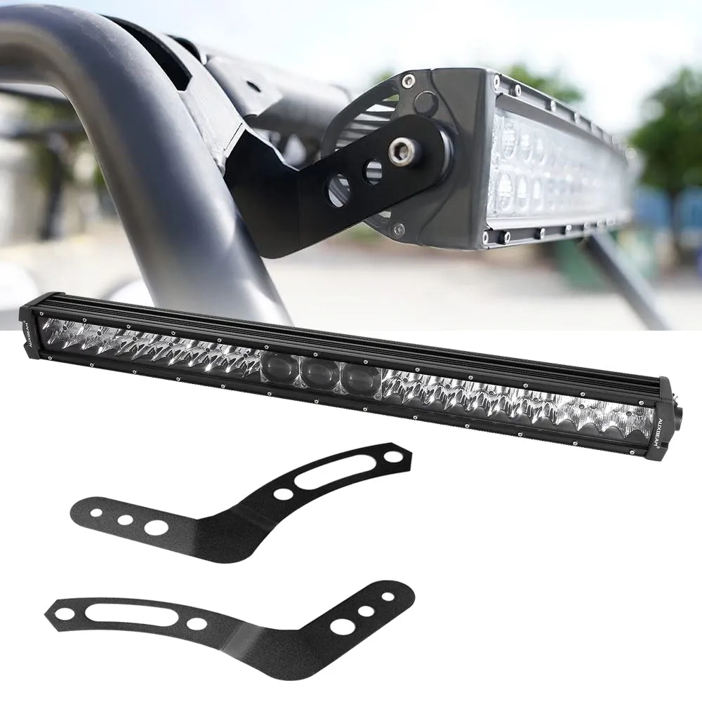 32 Inch 5D-PRO Series Dual Row LED Light Bars & Upper LED Light Bar Mounting Brackets Combo for 2013-2021 Polaris RZR XP1000 & 2015-2021 RZR 900 S900 S1000 EPS Models