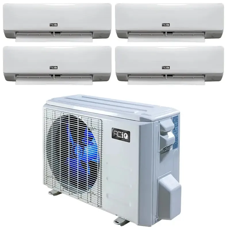 33,000 BTU 23.9 SEER2 ACiQ 4-Zone Wall Mounted Mini Split System w/ WiFi - 6 6 9 12