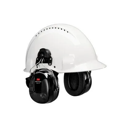 3M PELTOR ProTac III Headset, Black, Attachment for Hard Hat - Bulk Case of 10 Units