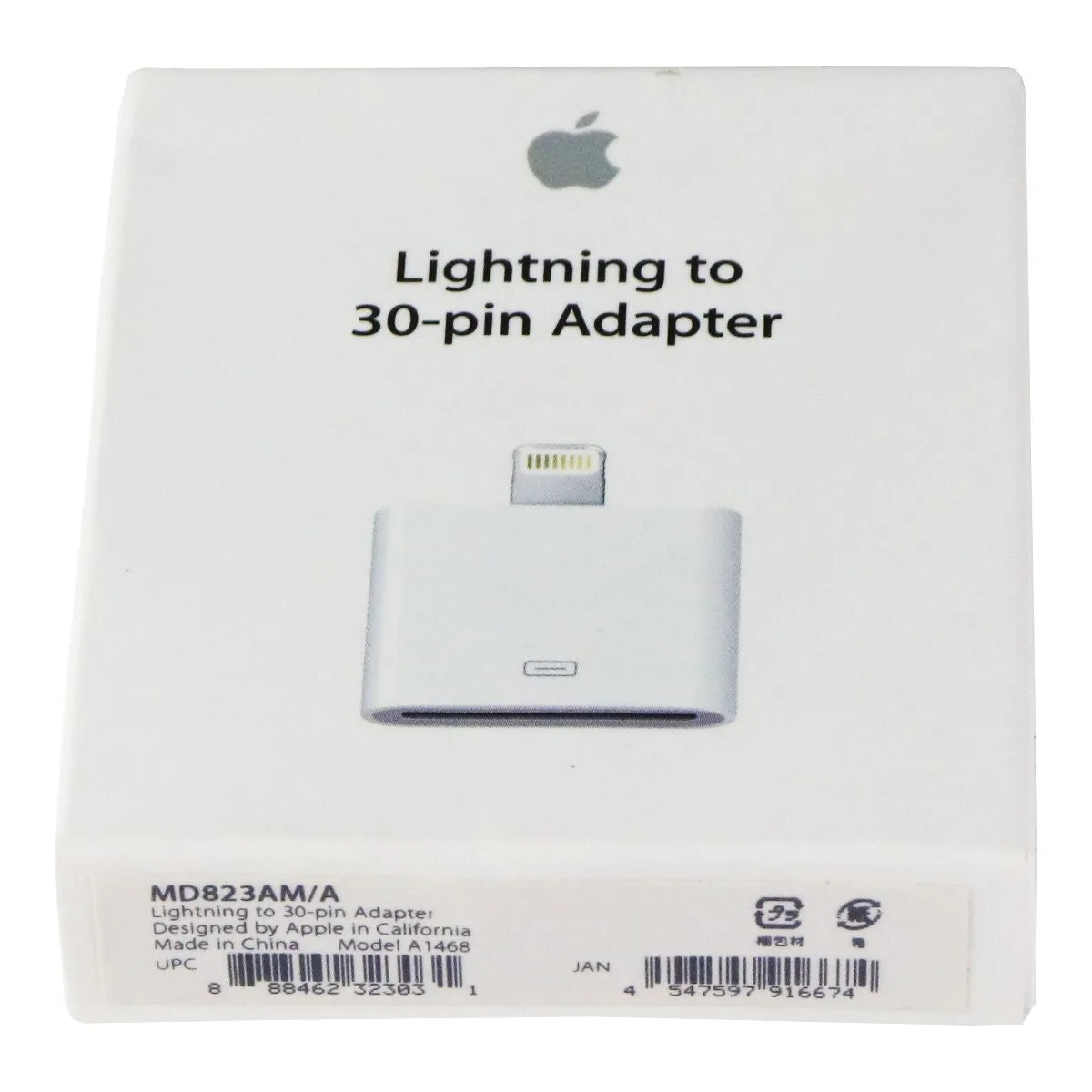 Apple Lightning 8-Pin to 30-Pin Adapter - White (MD823ZM/A)