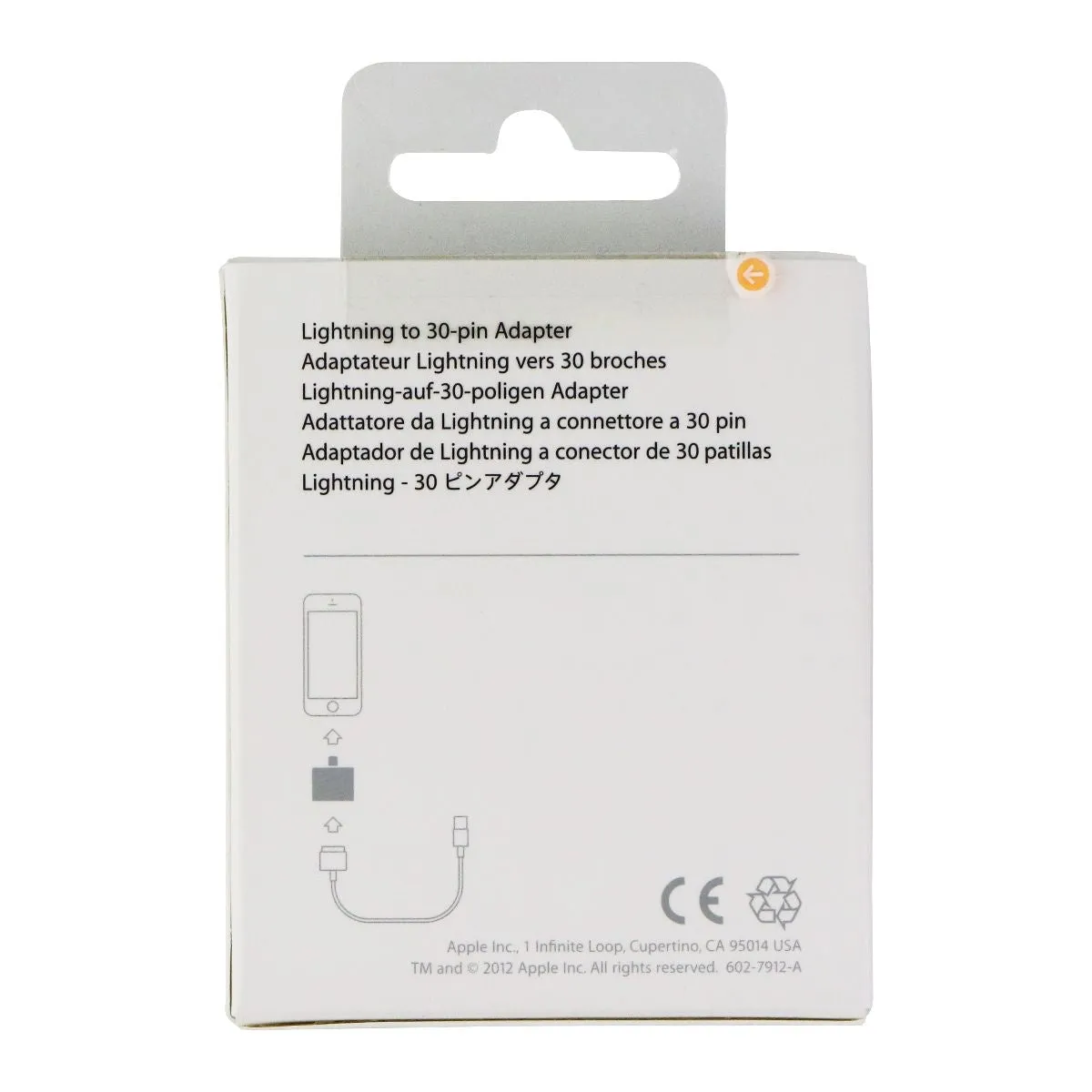 Apple Lightning 8-Pin to 30-Pin Adapter - White (MD823ZM/A)