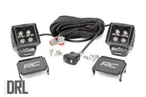 Black Series LED Light Pair | 2 Inch | White DRL