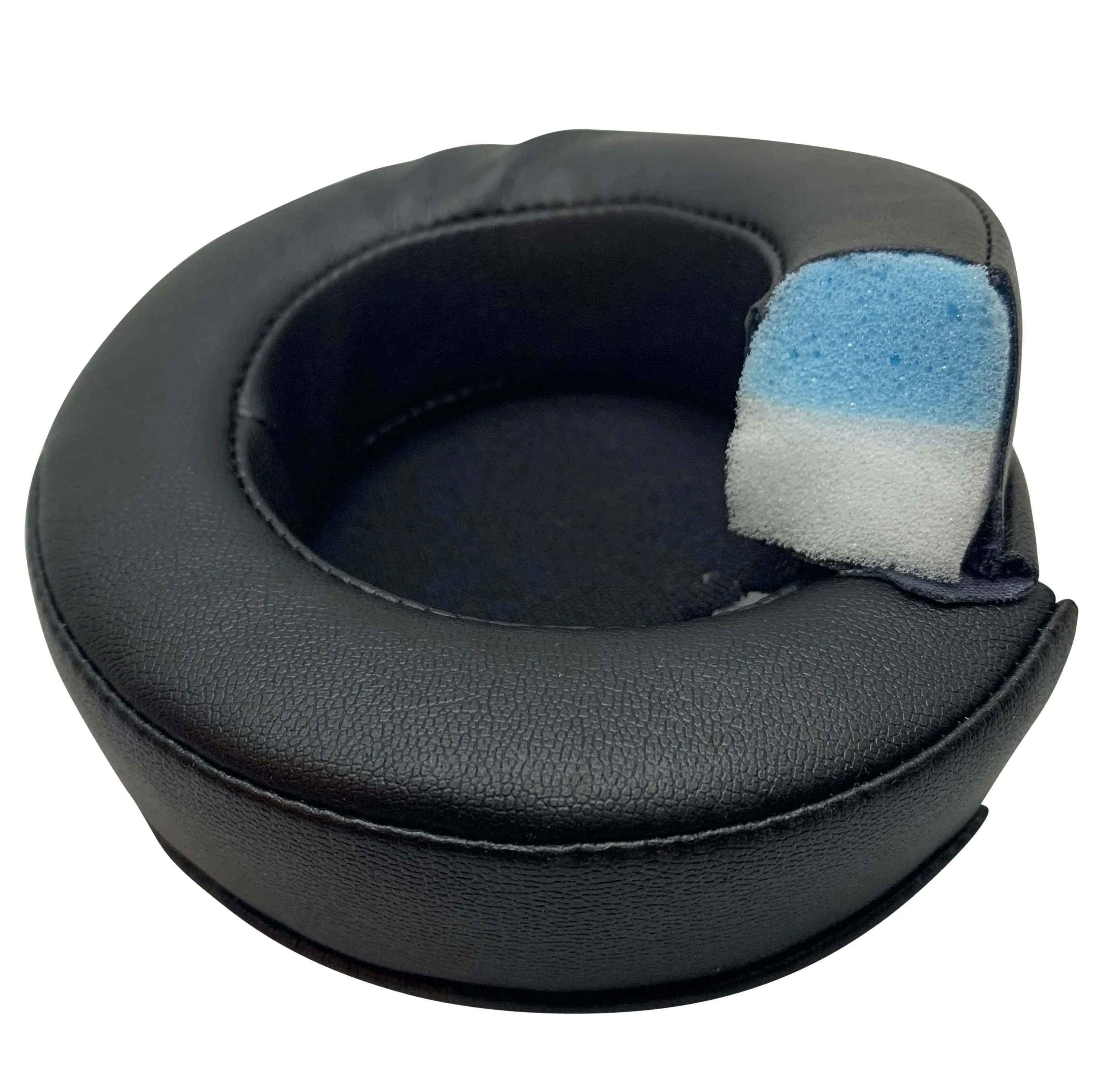 CentralSound Premium Replacement Ear Pad Cushions Round 100mm Soft Protein Leather Memory Foam