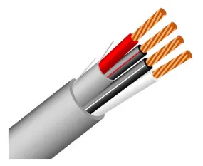 Communication and Control Cable (CMR) 22/2 (7 Strand) 1 Pair Shielded / 1 Pair Unshielded 1000ft Gray