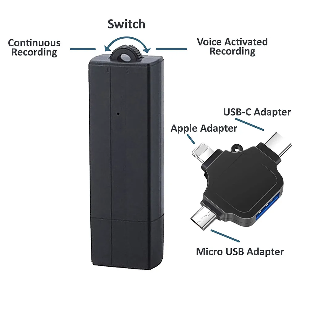 Complete Audio Surveillance Kit - Professional Multi-Device Recording Set for Investigators