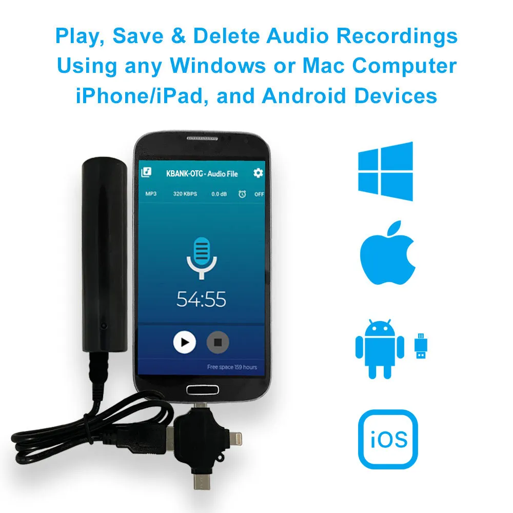 Complete Audio Surveillance Kit - Professional Multi-Device Recording Set for Investigators