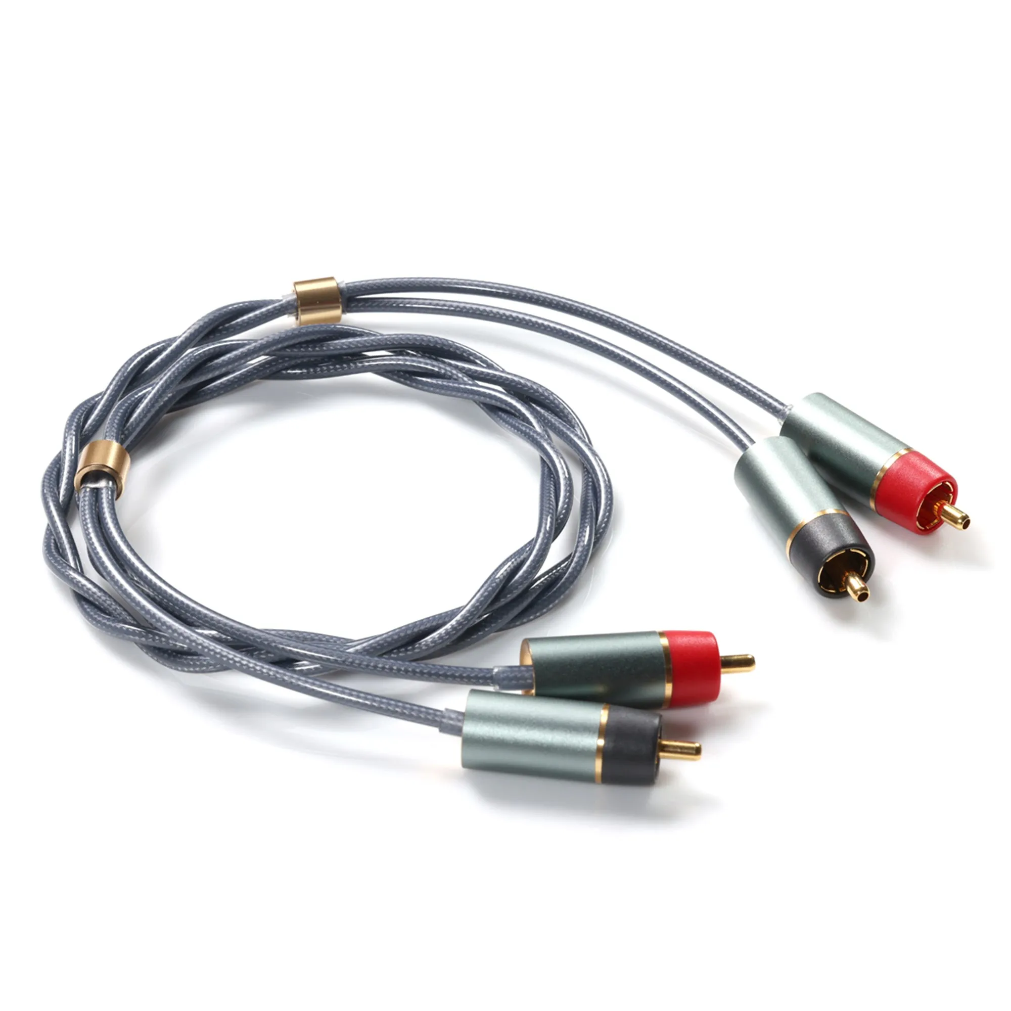 ddHiFi RC Series Shielded Silver RCA Interconnect Cable