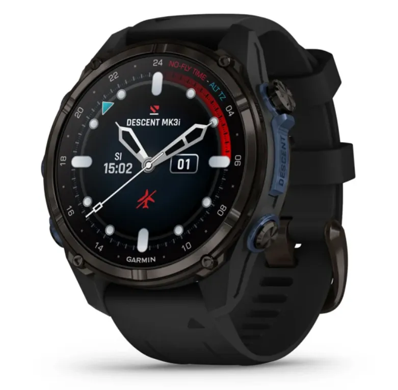 Garmin Descent™ Mk3i – 43mm Titanium Dive Computer with Silicone Band   Descent T2 Transceiver (Option)