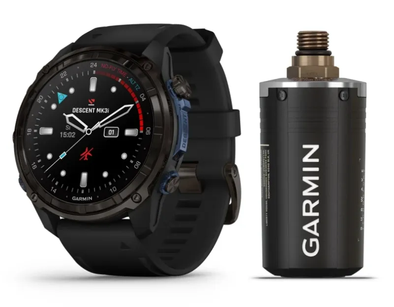 Garmin Descent™ Mk3i – 43mm Titanium Dive Computer with Silicone Band   Descent T2 Transceiver (Option)