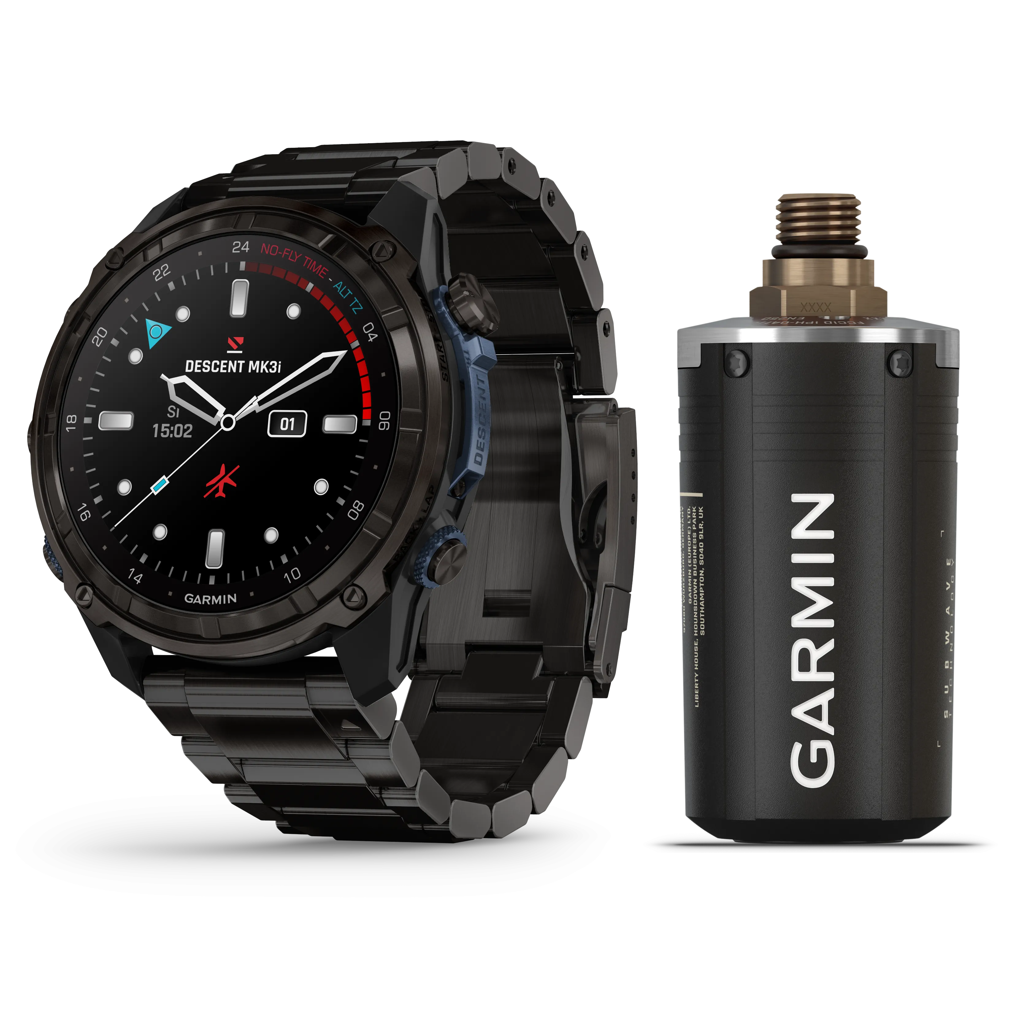 Garmin Descent™ Mk3i – 51mm Carbon Grey DLC Titanium   Descent T2 Transceiver (Option)