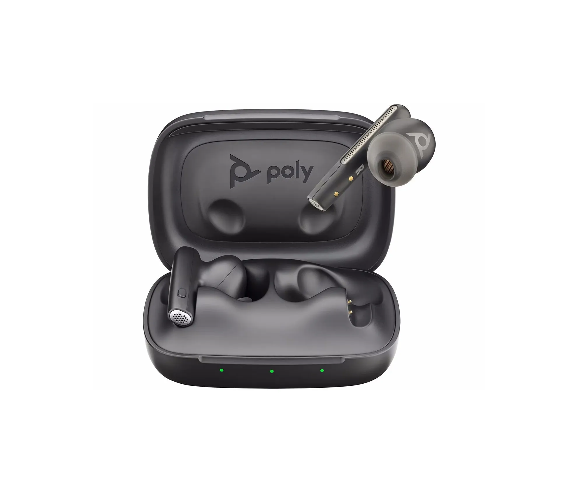 HP Poly Voyager Free 60 Carbon Black Earbuds  Basic Charge Case 7Y8M2AA, NEW