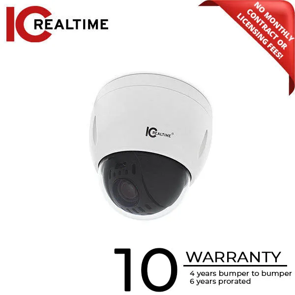 IC Realtime - ICIP-P2012T / 2MP IP Mid Size PTZ / 12X Optical Zoom / PoE   Capable (Flush Mount)