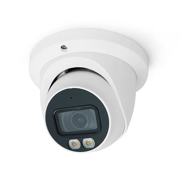 IC Realtime - IPMX-E40F-W1-LED / 4MP IP Indoor/Outdoor Small Size Eyeball Dome Camera / Fixed 2.8mm Lens (103°) / 98 Ft Warm Light LED / POE Capable