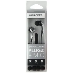 iFrogz Ear Pollution Plugz   Mic Earbuds - Black/Silver