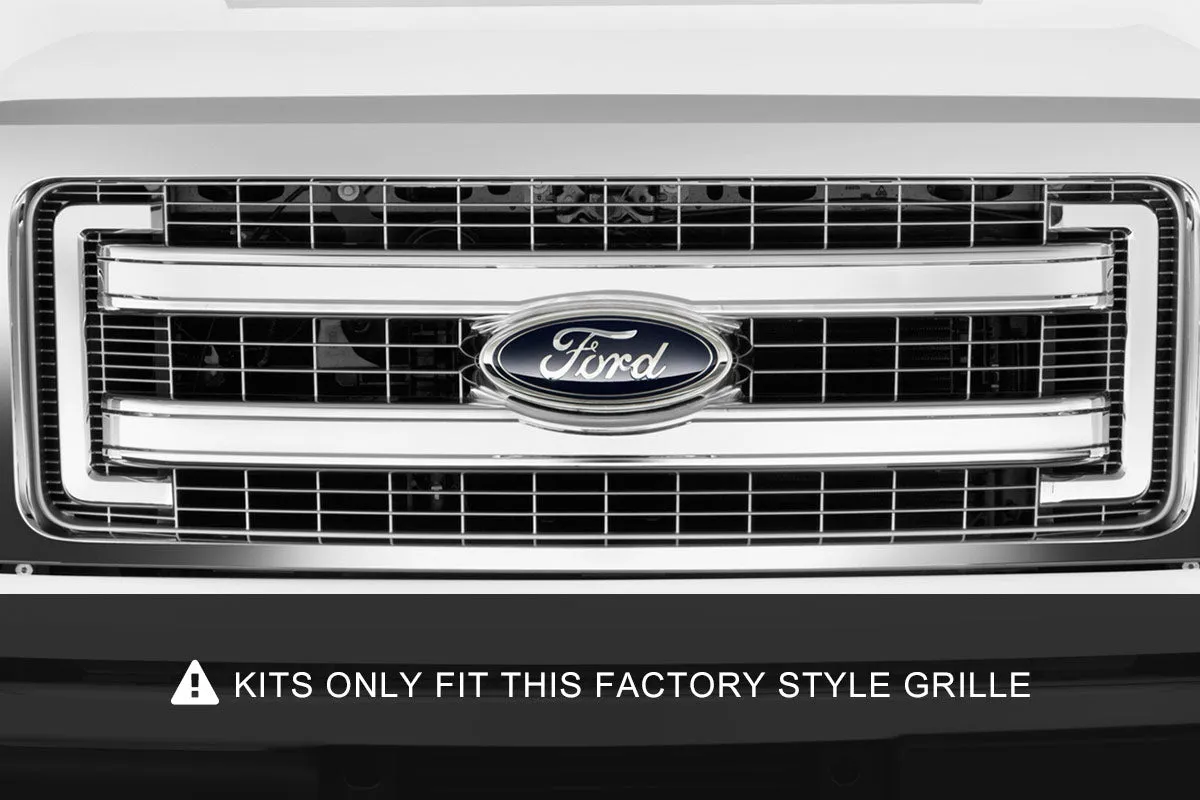 LED Light | Grille Mount | Dual 30" Chrome Single Row | Ford F-150 | 2009-2014