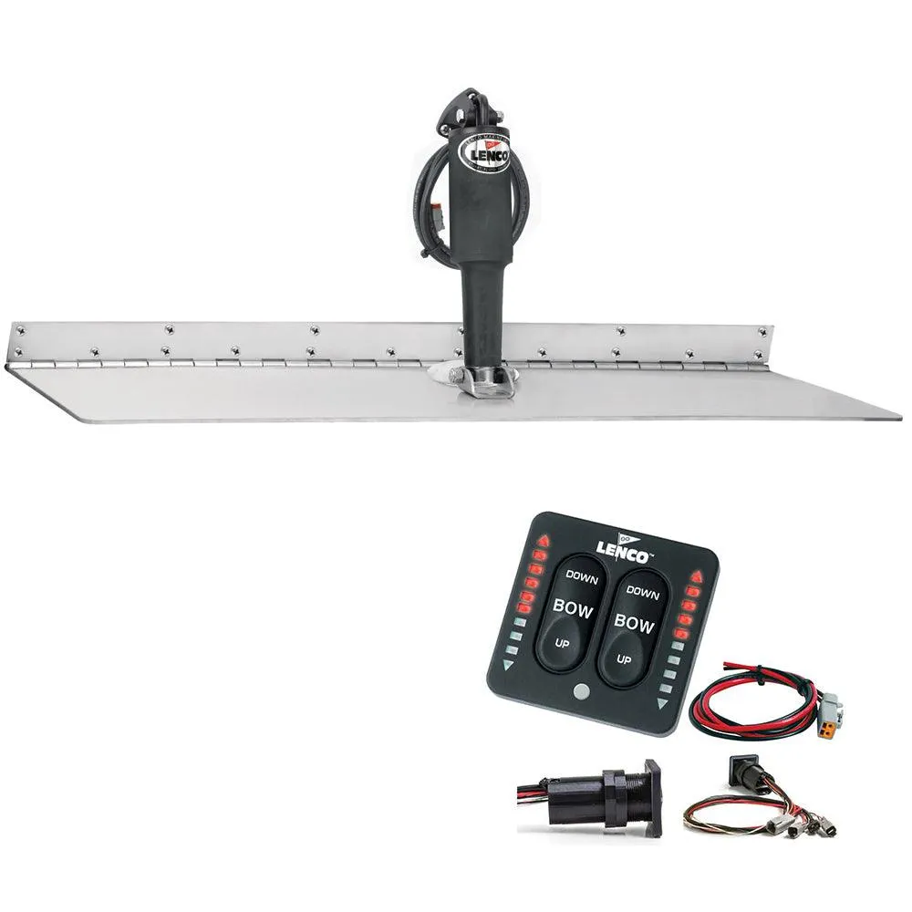 Lenco 12" x 24" Super Strong Trim Tab Kit w/LED Indicator Switch Kit 12V [TT12X24SSI]