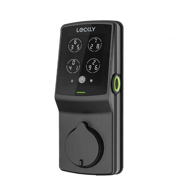 Lockly - PGD728FMB - Secure PLUS Fingerprint Biometric  Electronic Deadbolt - Keypad - Bluetooth App Controlled - Matte Black