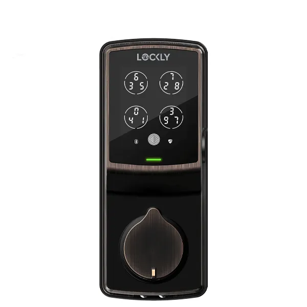 Lockly - PGD728FVB - Secure PLUS Fingerprint Biometric Electronic Deadbolt - Keypad - Bluetooth App Controlled - Venetian Bronze