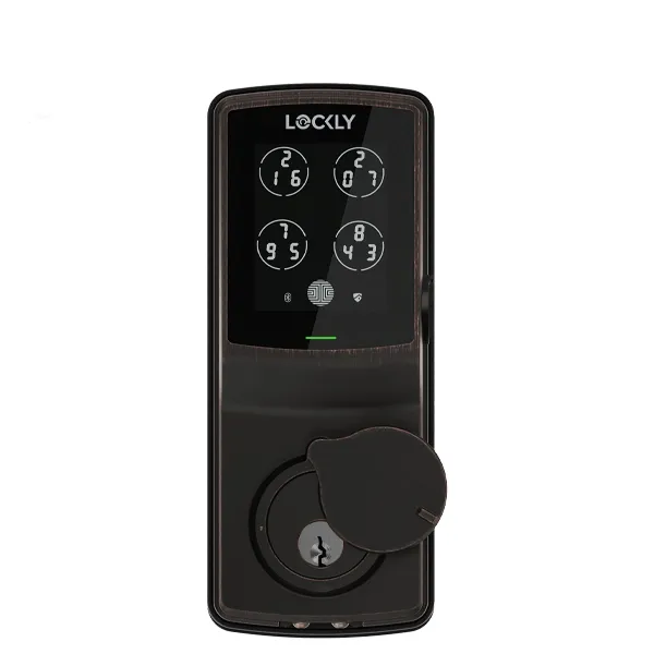 Lockly - PGD728FVB - Secure PLUS Fingerprint Biometric Electronic Deadbolt - Keypad - Bluetooth App Controlled - Venetian Bronze