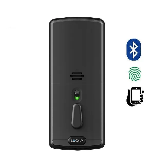 Lockly - PGD728WMB - Secure PRO Wi-Fi - Bluetooth App Controlled - Fingerprint Biometric Electronic Deadbolt - Includes Wi-Fi Hub - Matte Black