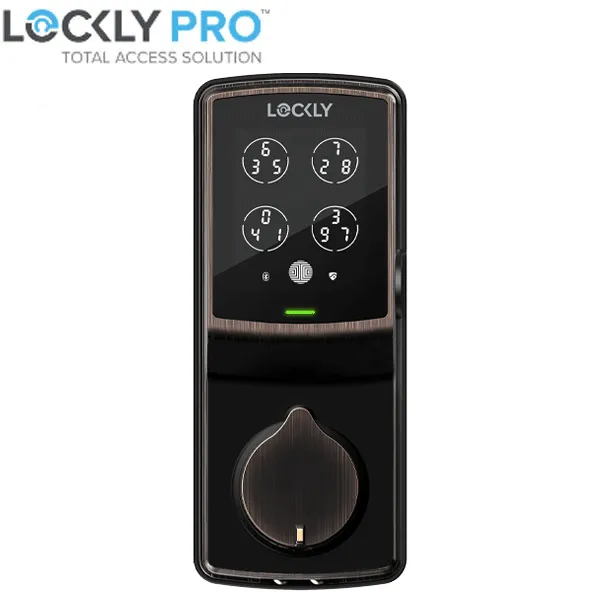 Lockly- PGD728WVB- Secure PRO Wi-Fi -Bluetooth App Controlled- Fingerprint Biometric Electronic Deadbolt-Includes Wi-Fi Hub- Venetian Bronze