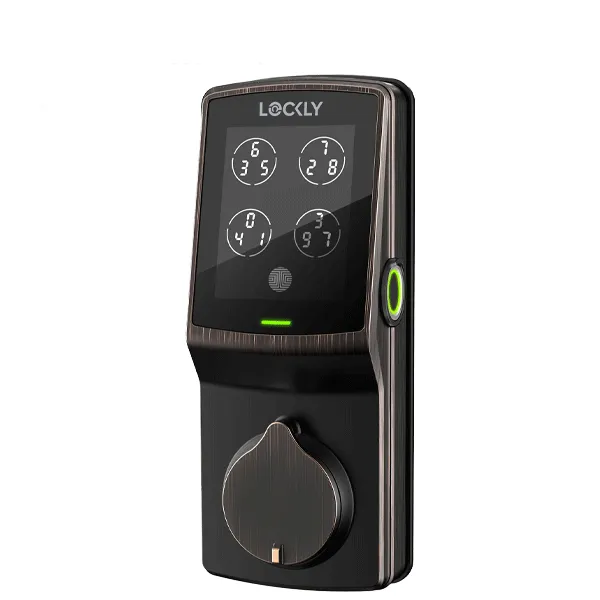 Lockly- PGD728WVB- Secure PRO Wi-Fi -Bluetooth App Controlled- Fingerprint Biometric Electronic Deadbolt-Includes Wi-Fi Hub- Venetian Bronze