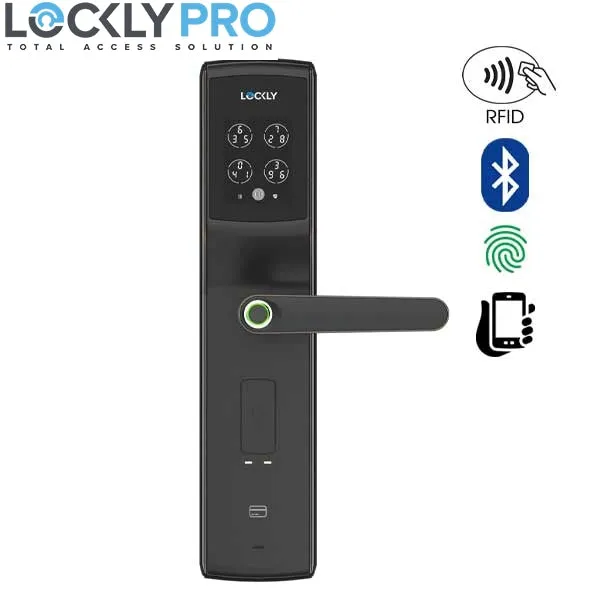 Lockly - PGD829AFVB - Secure Lux - Mortise Smart Lock - Fingerprint Reader - RFID Card - Bluetooth App Controlled - Venetian Bronze