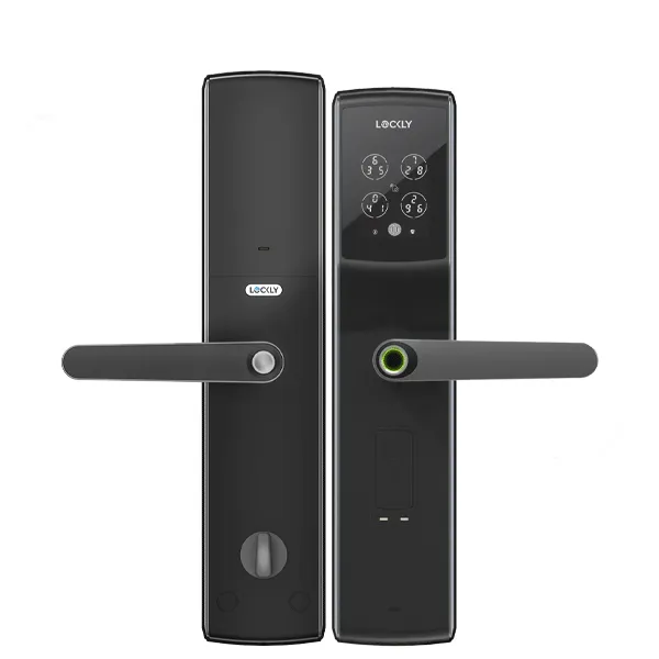 Lockly - PGD829BFSG -  Secure Lux - Mortise Smart Lock - Fingerprint Reader - Touchscreen Keypad - RFID Card - Bluetooth App Controlled - Space Grey