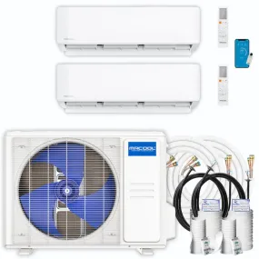 MRCOOL DIY 4th Gen Multi-Zone 2-Zone 18,000 BTU 21 SEER (9K   9K) Ductless Mini-Split Air Conditioner and Heat Pump