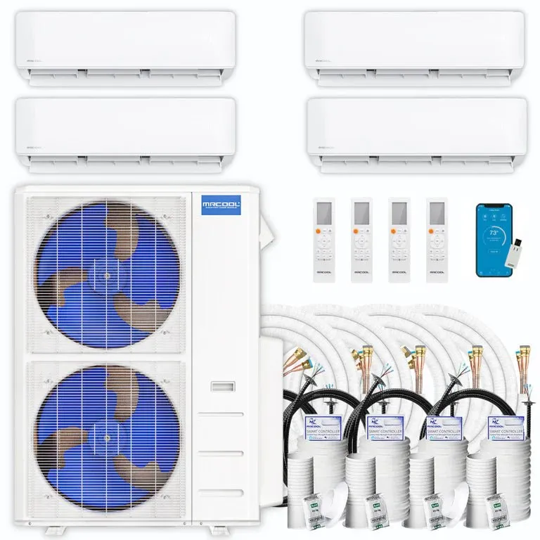 MRCOOL DIY 4th Gen Multi-Zone 4-Zone 48,000 BTU 21 SEER (12K   12K   12K   12K) Ductless Mini-Split Air Conditioner and Heat Pump