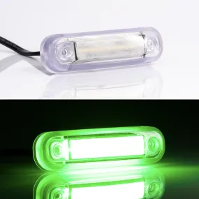 Neon Effect LED Marker Light with Transparent Gasket / Green