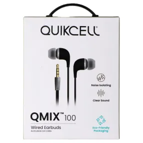 Quikcell QMIX 100 Series Wired 3.5mm Earbuds - Black