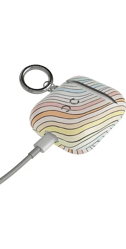 Ride The Wave | Pastel Rainbow Lined AirPods Case