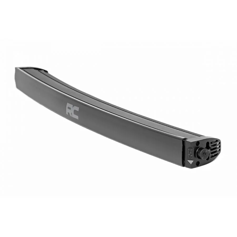 Rough Country Black Series LED Light Bar 30" Curved Single Row - Cool White DRL | Universal