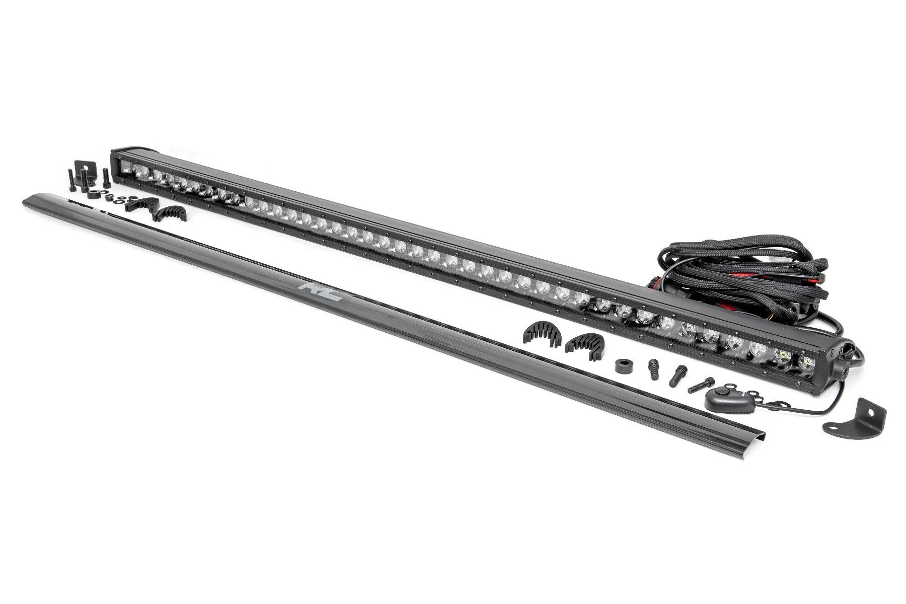 Rough Country Black Series LED Light Bar Single Row 40 in. With Harness