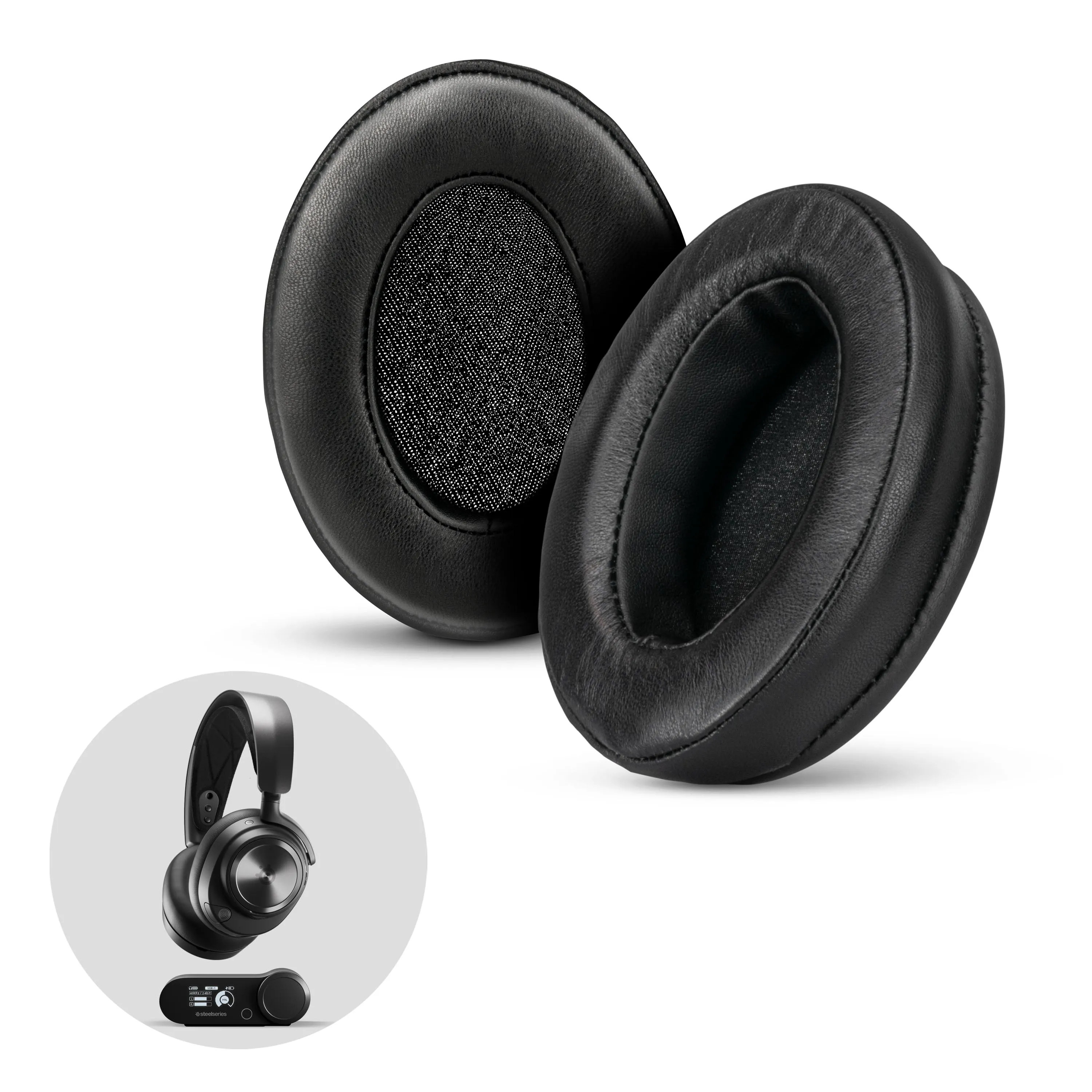 Sheepskin Earpads for Steelseries Arctis Nova Pro Wireless Headphones - Memory Foam with Soft Real Sheepskin Leather