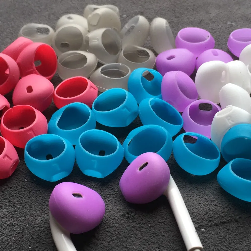 Silicone Earphone case Earpads for iphone5 5s 6 6plus 6s 6splus 7 In-Ear Airpods Earbuds Tips Eartips Ear cover Earplugs Earpods