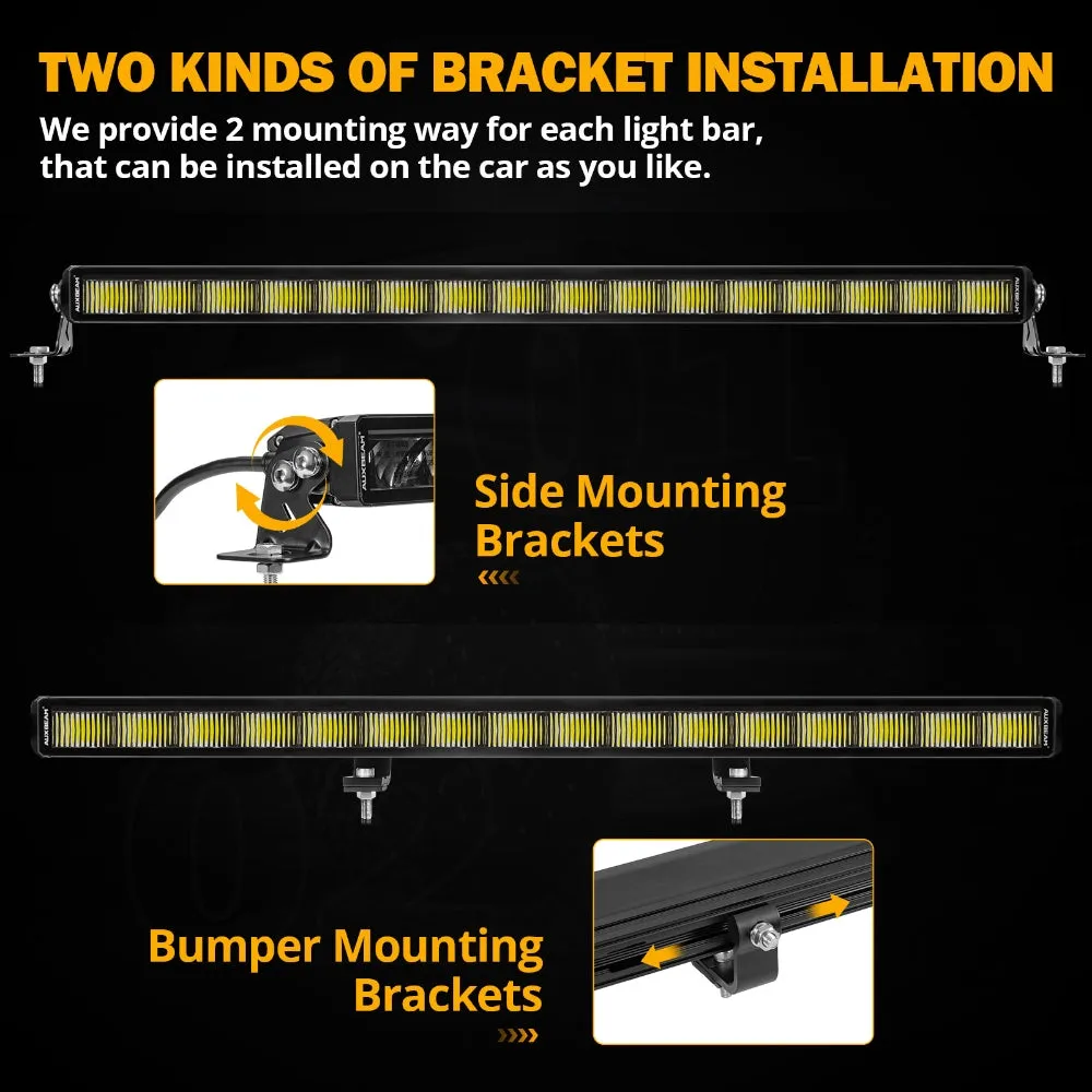 SP-DRL Series 12 Inch/22 Inch/32 Inch/42 Inch Off Road LED Light Bar With Amber&White DRL