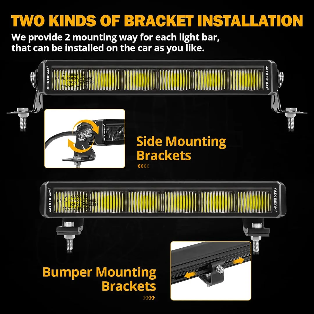 SP-DRL Series 68W 7440 Lumens Off Road LED Light bar White & Amber DRL