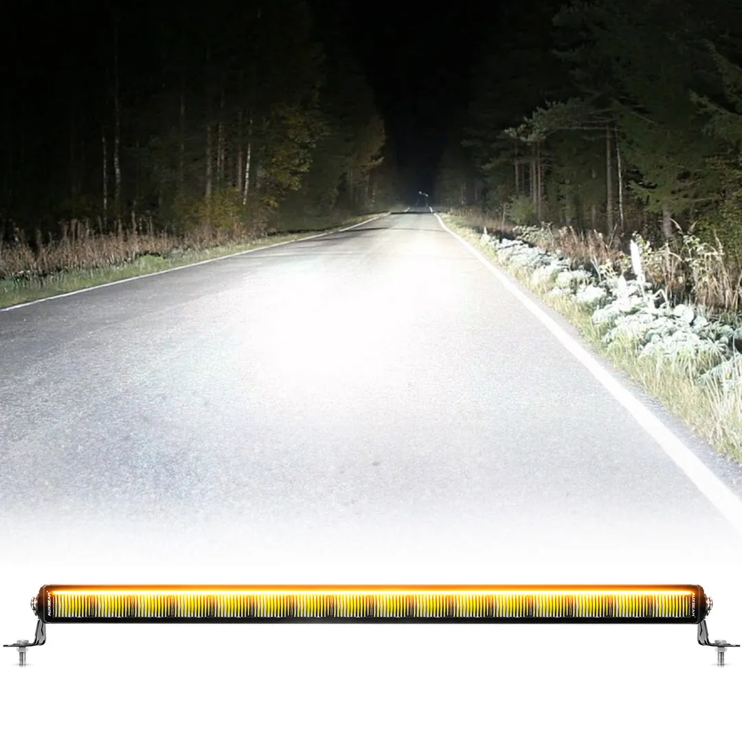 SP-DRL Series 68W 7440 Lumens Off Road LED Light bar White & Amber DRL