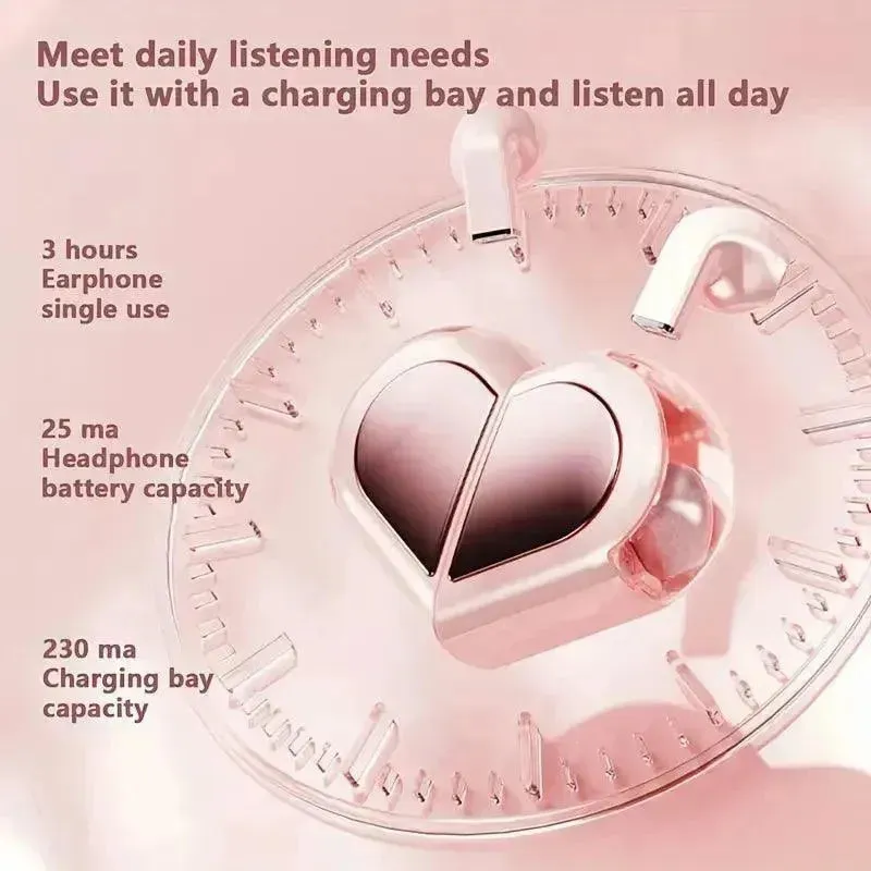 Swivel Heart Compact Wireless Earphones