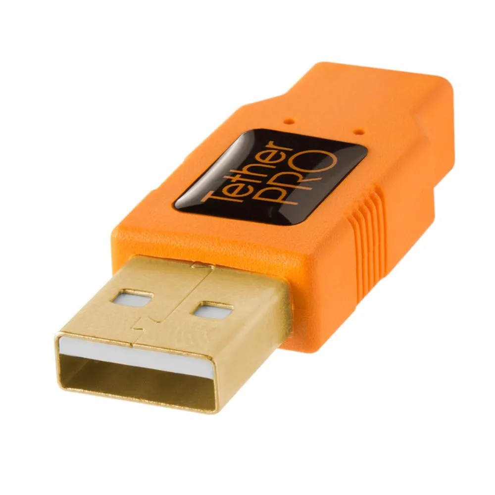 TetherPro USB 2 - Male to Mini-B Cable 5 Pin (Orange)