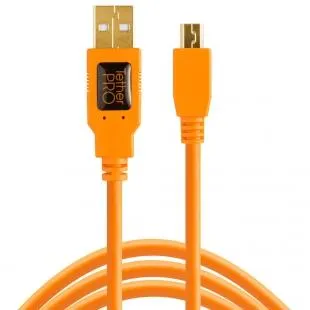 TetherPro USB 2 - Male to Mini-B Cable 5 Pin (Orange)