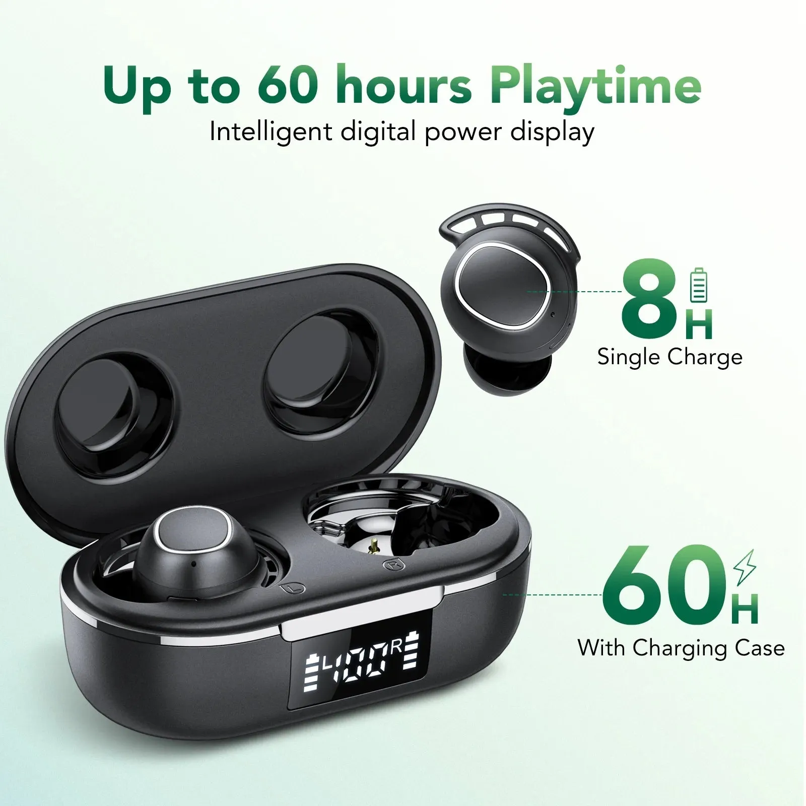 Tikland Hybrid Active Noise Cancelling Wireless Earbuds