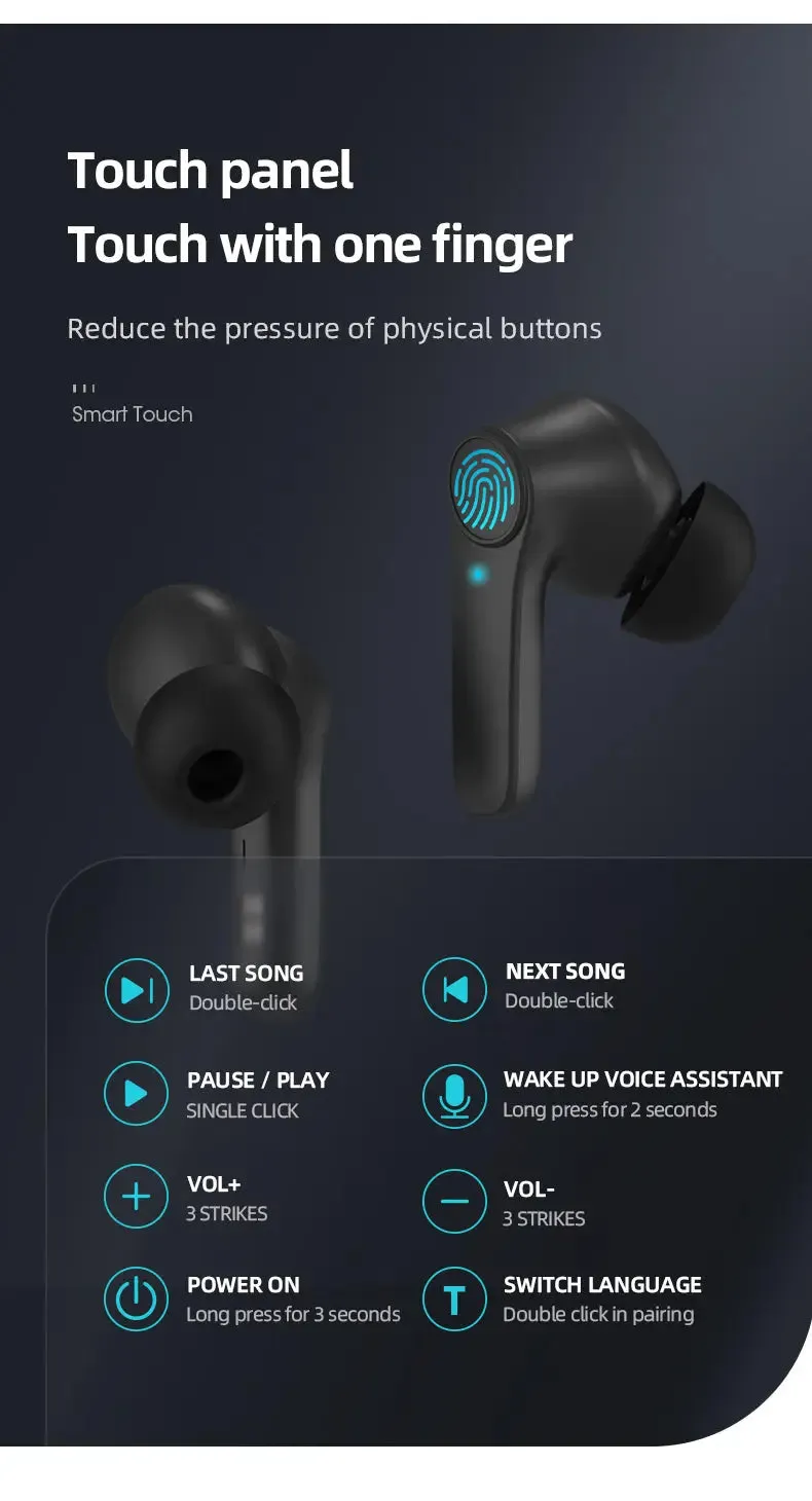 TWS Sport Earbud Bluetooth 5.0 Wireless Earphones -TWS earbuds