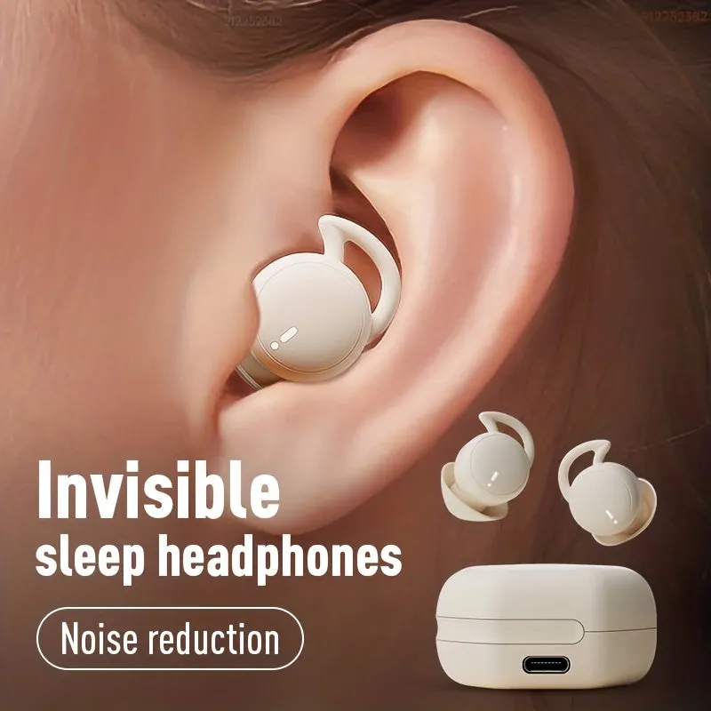 Ultra-Compact Wireless Earbuds for Sleep - Noise-Cancelling, Comfort-Design - Ideal for Side Sleepers and Work