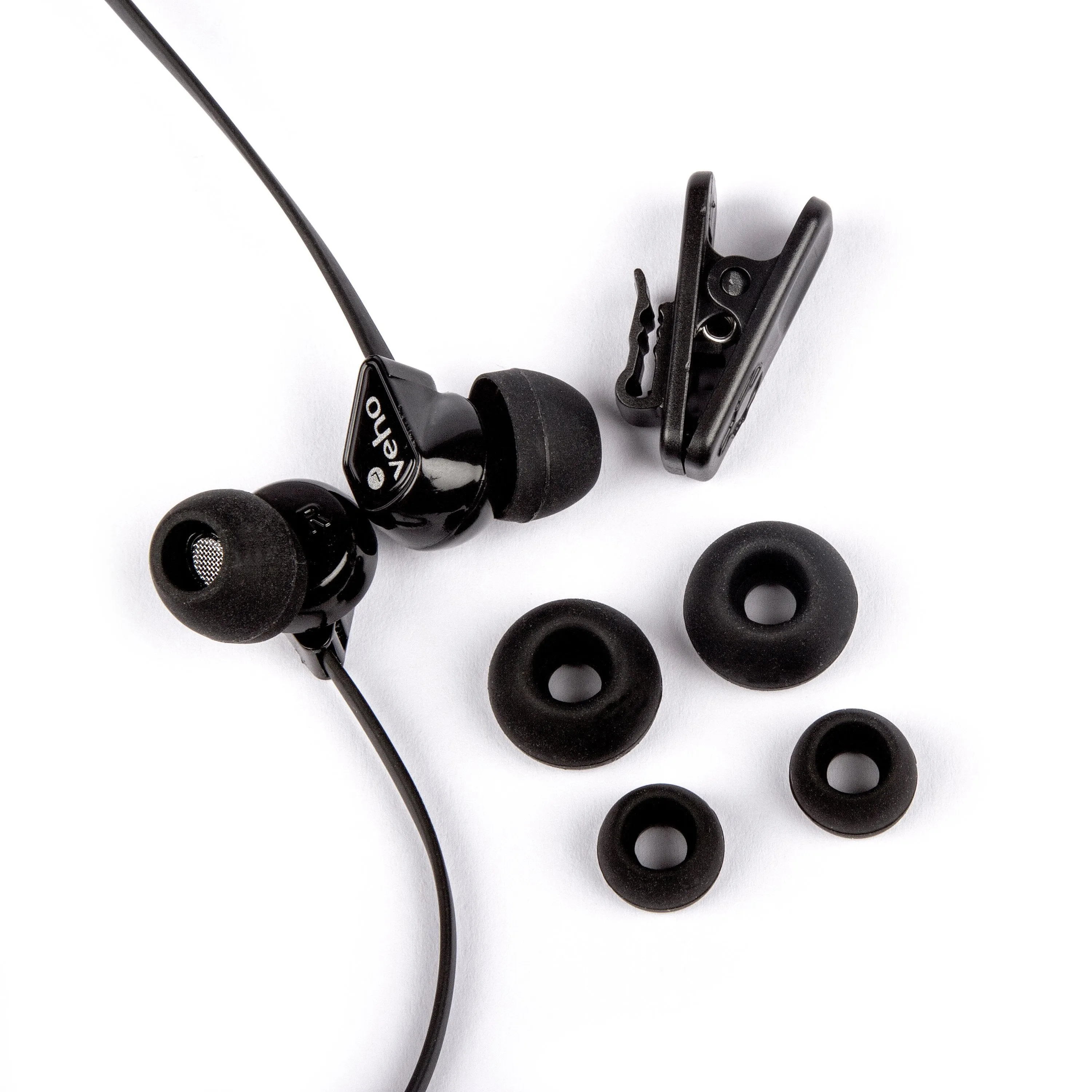 Veho 360 Z-1 In-Ear Headphones | Wired | Noise Isolating | Flex Anti-Tangle Cable | Stereo Sound | Earphones - Black