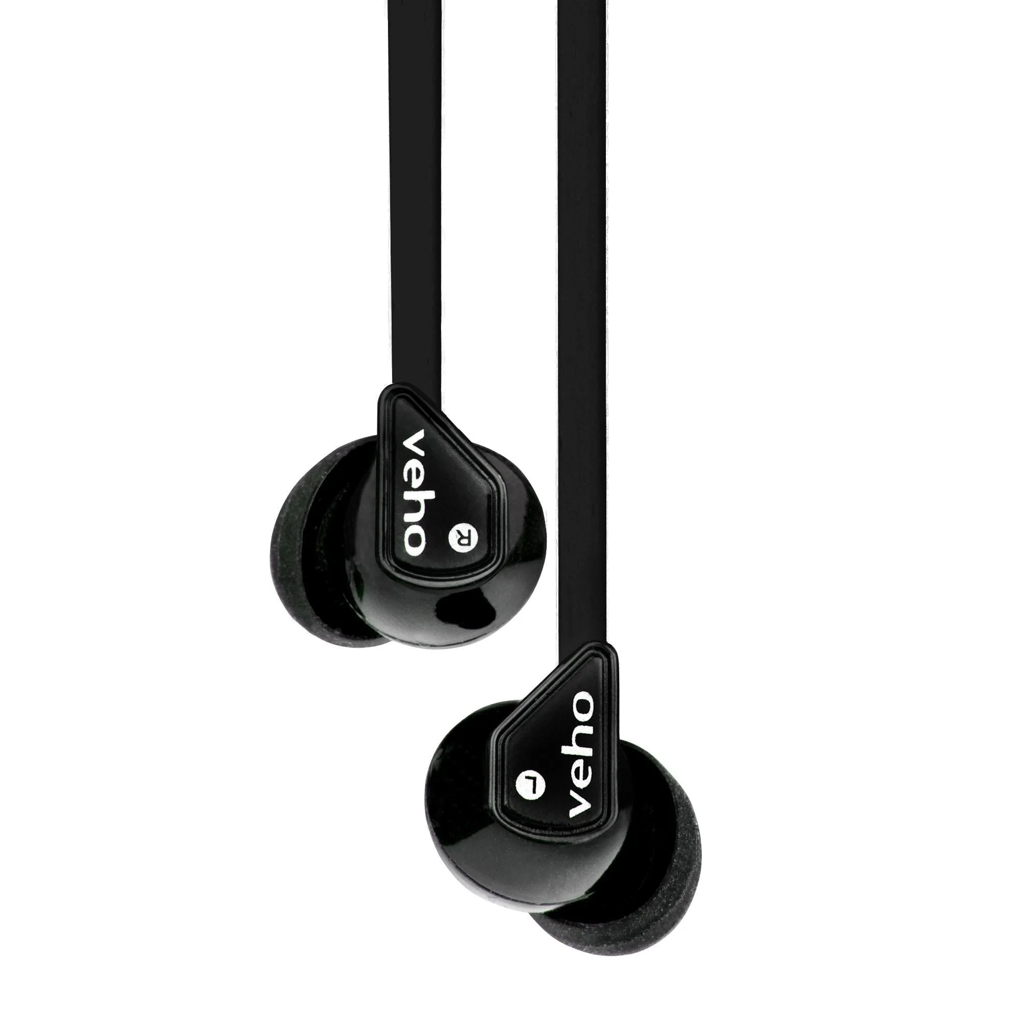 Veho 360 Z-1 In-Ear Headphones | Wired | Noise Isolating | Flex Anti-Tangle Cable | Stereo Sound | Earphones - Black