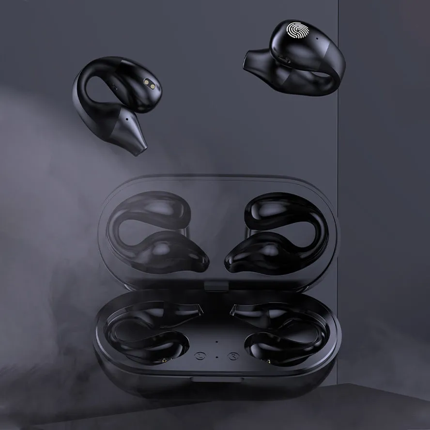 Wireless bluetooth ear clip earbuds